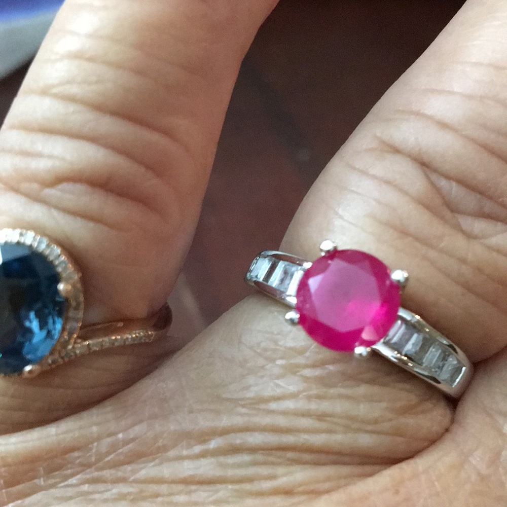 Ruby Ring In Ss, More Of A Pink Sapphire - image 1